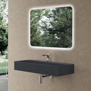 DOPORRO Lavabo Mural Antracite - Décoration de Salle de Bain - Publicité DOPORRO Lavabo Mural Antracite - Décoration de Salle de Bain - Publicité