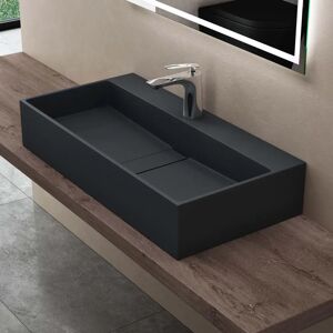 Doporro - Lavabo in marmo fuso 80x40x14cm - Bagno Moderno Doporro - Lavabo in marmo fuso 80x40x14cm - Bagno Moderno