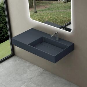 Doporro - Lavabo de salle de bain moderne 100x48x13cm - Drain caché - Antracite - Publicité Doporro - Lavabo de salle de bain moderne 100x48x13cm - Drain caché - Antracite - Publicité