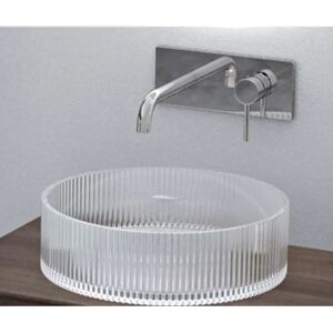 Lavabo en Verre Trempé Sur Comptoir - Lavabo Salle de Bain - Transparent - Publicité Lavabo en Verre Trempé Sur Comptoir - Lavabo Salle de Bain - Transparent - Publicité