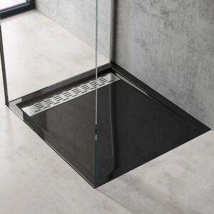 Doporro - Xetro04 - 80x90x5 cm - Acrylique noir - Receveur de douche - Publicité Doporro - Xetro04 - 80x90x5 cm - Acrylique noir - Receveur de douche - Publicité
