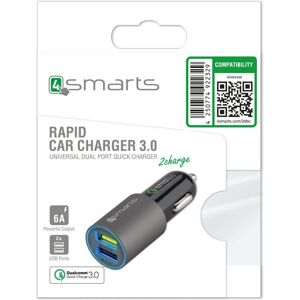 4smarts 4S464458 Universeller Schwarzer Lightning Schnelles Laden Auto - Autoladegerät 4smarts 4S464458 Universeller Schwarzer Lightning Schnelles Laden Auto - Autoladegerät