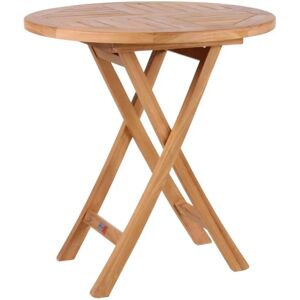 bene living Table Pliant Sutton Teck Ronde 70 cm - Table Pliant - Publicité bene living Table Pliant Sutton Teck Ronde 70 cm - Table Pliant - Publicité