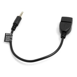 Cabo de áudio SYSTEM-S 56973323 - 0,2m - 3,5mm - USB Type-A - Preto Cabo de áudio SYSTEM-S 56973323 - 0,2m - 3,5mm - USB Type-A - Preto
