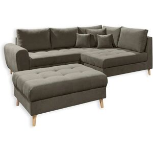 ED EXCITING DESIGN Alice L-Form Sofa - Recamiere rechts, Microvelours ED EXCITING DESIGN Alice L-Form Sofa - Recamiere rechts, Microvelours