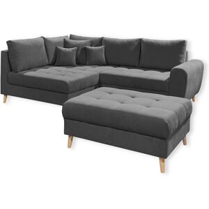 ED EXCITING DESIGN Alice L-Form Sofa - Microvelours, links Recamiere ED EXCITING DESIGN Alice L-Form Sofa - Microvelours, links Recamiere
