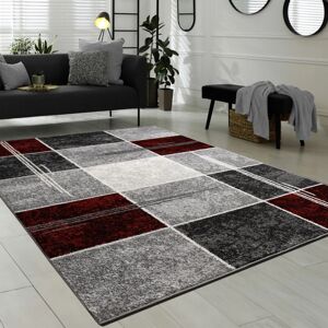 Paco Home Roter Grauer Marmor-Design Teppich - 80x150cm Paco Home Roter Grauer Marmor-Design Teppich - 80x150cm