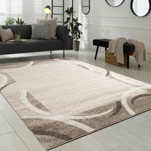 Paco Home Beigeschwarz-Designteppich - Wohnzimmerbodenbelag Paco Home Beigeschwarz-Designteppich - Wohnzimmerbodenbelag