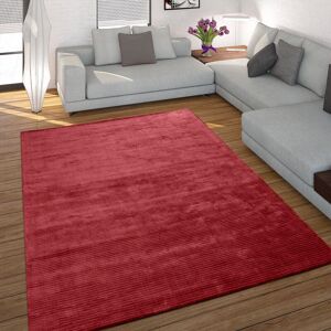 Alfombra Roja Hecha a Mano Viscosa - Efecto Pana Vintage 120x170cm Alfombra Roja Hecha a Mano Viscosa - Efecto Pana Vintage 120x170cm