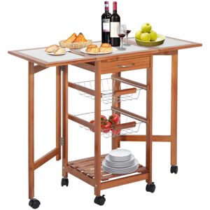 HOMCOM Servierwagen - Großer Kieferngarten, Beige HOMCOM Servierwagen - Großer Kieferngarten, Beige