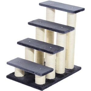 PawHut Haustier Treppe - 60x40,5x59 cm - Grau - Haustier Treppe PawHut Haustier Treppe - 60x40,5x59 cm - Grau - Haustier Treppe