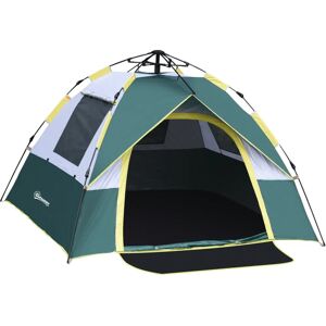 Outsunny Retkeilyteltta - 205 x 195 x 135 cm, Vihreä, 3-4 Henkilöä Outsunny Retkeilyteltta - 205 x 195 x 135 cm, Vihreä, 3-4 Henkilöä