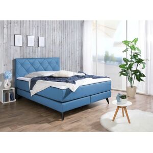 MAINTAL Blau Boxspringbett 140x200 H2 - Bett MAINTAL Blau Boxspringbett 140x200 H2 - Bett