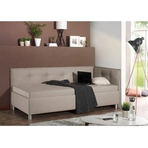 Unbekannt MAINTAL Polsterliege - 100x200 cm, Taupe, mit Stauraum Unbekannt MAINTAL Polsterliege - 100x200 cm, Taupe, mit Stauraum