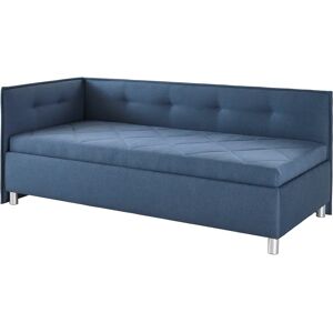 MAINTAL Blaue Stauraum-Sofagarnitur - Bett in Strukturstoff MAINTAL Blaue Stauraum-Sofagarnitur - Bett in Strukturstoff