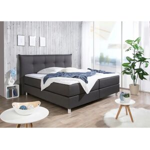 MAINTAL Graues Boxspringbett - Komplett mit Matratze & Gestell MAINTAL Graues Boxspringbett - Komplett mit Matratze & Gestell