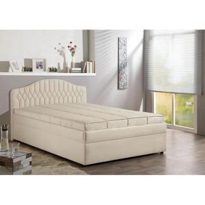 Polsterbett MAINTAL - Motorrahmen-mit Fleckschutz - 140x200cm - Beige Polsterbett MAINTAL - Motorrahmen-mit Fleckschutz - 140x200cm - Beige