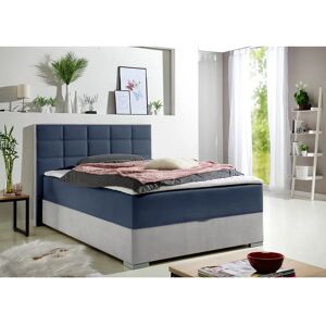MAINTAL Blau Boxspringbett - Doppel-Federung - 140x200 cm - Made in Germany MAINTAL Blau Boxspringbett - Doppel-Federung - 140x200 cm - Made in Germany