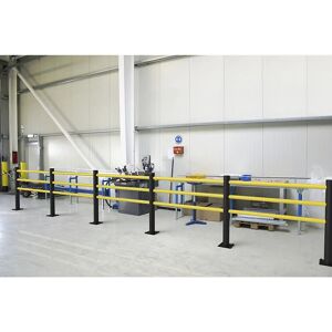 Dancop Charlie Sicherheitsbarriere - Endpfosten, 1500mm, gelb - Sicherheitsbarriere Dancop Charlie Sicherheitsbarriere - Endpfosten, 1500mm, gelb - Sicherheitsbarriere