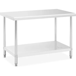 Mesa em Aço Inoxidável Royal Catering - 120 x 70 cm - Capacidade 115 kg Mesa em Aço Inoxidável Royal Catering - 120 x 70 cm - Capacidade 115 kg