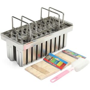 GreenZech Stainless Steel Ice Cream Mold - 20Pcs, Silver, Freezer Compatible GreenZech Stainless Steel Ice Cream Mold - 20Pcs, Silver, Freezer Compatible