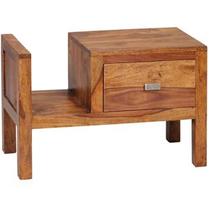 FineBuy Stolik nocny - Sheesham drewno, ręcznie wykonany, 60x40x30cm - Stoliki FineBuy Stolik nocny - Sheesham drewno, ręcznie wykonany, 60x40x30cm - Stoliki