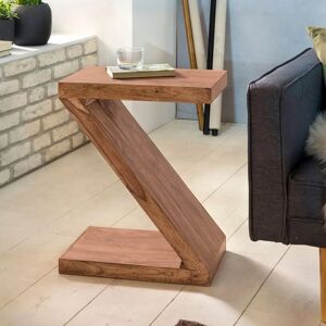 FineBuy Table d'Appoint - Acacia, Forme Z, 44x30x59cm - Publicité FineBuy Table d'Appoint - Acacia, Forme Z, 44x30x59cm - Publicité
