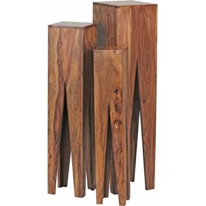 Ensemble de 3 Tables d'Appoint en Bois Massif - Design Moderne - Publicité Ensemble de 3 Tables d'Appoint en Bois Massif - Design Moderne - Publicité