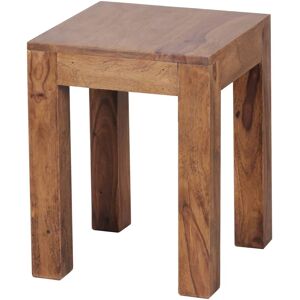 FineBuy Table d'Appoint en Bois Massif 35x35 cm - Design salon marron - Publicité FineBuy Table d'Appoint en Bois Massif 35x35 cm - Design salon marron - Publicité
