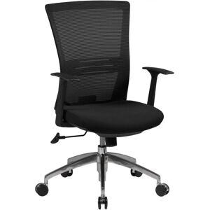 Chaise de bureau AMSTYLE - Maille noire, cadre en acier, confort 8h - Publicité Chaise de bureau AMSTYLE - Maille noire, cadre en acier, confort 8h - Publicité
