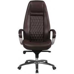 Chaise de Bureau AMSTYLE - Cuir Marron Haut Dos 120kg Réglable - Publicité Chaise de Bureau AMSTYLE - Cuir Marron Haut Dos 120kg Réglable - Publicité