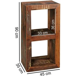 Wohnling Bücherregal Kalkutta - Massivholz, 2 Böden, 45x35x90 cm - Regal Wohnling Bücherregal Kalkutta - Massivholz, 2 Böden, 45x35x90 cm - Regal