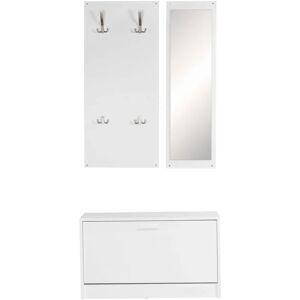 Zestaw Szafek FineBuy SALERNO z Lustrem i Szafką na Buty - Nowoczesny Design Zestaw Szafek FineBuy SALERNO z Lustrem i Szafką na Buty - Nowoczesny Design