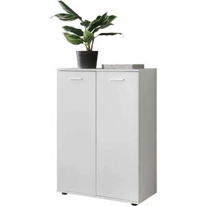 Buffet blanc Wohnling à 2 portes - design scandinave moderne - Publicité Buffet blanc Wohnling à 2 portes - design scandinave moderne - Publicité