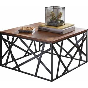 Konferenční stolek Wohnling Sheesham - Industriální styl - 60x35x60 cm Konferenční stolek Wohnling Sheesham - Industriální styl - 60x35x60 cm