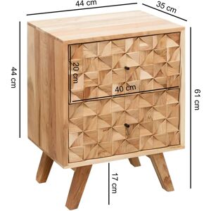 Wohnling REWA Éjjeliszekrény - 44x61x35cm - Akácfa Wohnling REWA Éjjeliszekrény - 44x61x35cm - Akácfa