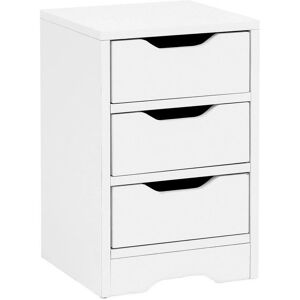 Bílý Noční stolek Wohnling 31x49x31 cm - Noční stolek Bílý Noční stolek Wohnling 31x49x31 cm - Noční stolek