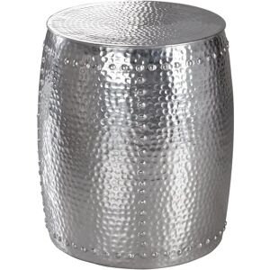 FineBuy Stolik boczny z Aluminium - Metalo Tłuczone, Styl Orientalny FineBuy Stolik boczny z Aluminium - Metalo Tłuczone, Styl Orientalny