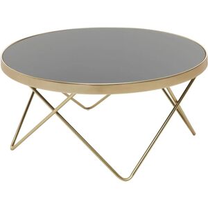 FineBuy Czarny Złoty Stolik Kawowy Ø 82 cm FineBuy Czarny Złoty Stolik Kawowy Ø 82 cm