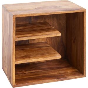 Table d'Appoint FineBuy en Sheesham - 43x43x30 cm, Marron, Élégant, Artisanat - Publicité Table d'Appoint FineBuy en Sheesham - 43x43x30 cm, Marron, Élégant, Artisanat - Publicité