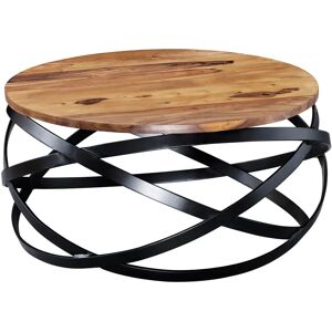 FineBuy Sheesham Drewno i Metal Stolik Kawowy - Styl Industrialny FineBuy Sheesham Drewno i Metal Stolik Kawowy - Styl Industrialny