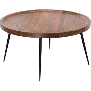 Table basse FineBuy en bois de Sheesham - Ronde, Marron Vintage - Salon - Publicité Table basse FineBuy en bois de Sheesham - Ronde, Marron Vintage - Salon - Publicité