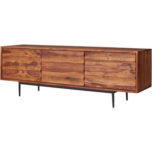FineBuy Sheesham Lowboard - 147x50x38cm Szafka TV z 3 Drzwiami FineBuy Sheesham Lowboard - 147x50x38cm Szafka TV z 3 Drzwiami