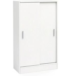 FineBuy Weiße 60cm Kommode mit 2 Schiebetüren - Büromöbel FineBuy Weiße 60cm Kommode mit 2 Schiebetüren - Büromöbel