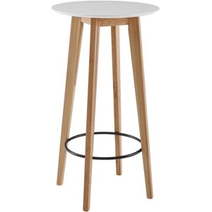Bílý kulatý barový stůl Wohnling 60x110x60cm Skandinávský styl Bílý kulatý barový stůl Wohnling 60x110x60cm Skandinávský styl