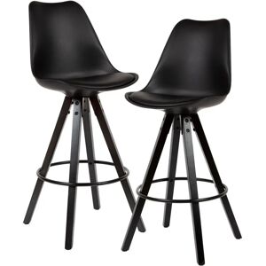 FineBuy 2er Set Barhocker Schwarz Kunstleder FineBuy 2er Set Barhocker Schwarz Kunstleder