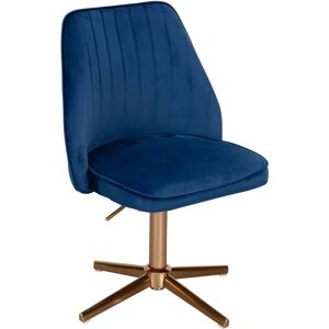 Chaise d'Accueil Bleu Foncé WOHNLING - Réglable & Pivotante - Publicité Chaise d'Accueil Bleu Foncé WOHNLING - Réglable & Pivotante - Publicité