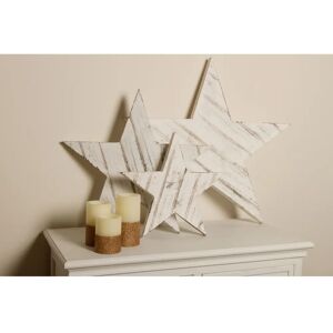 MYFLAIR MÖBEL & ACCESSOIRES Handgefertigte Holzsterne Set aus 3 - Dekoratives Indoor-Weihnachtsdeko MYFLAIR MÖBEL & ACCESSOIRES Handgefertigte Holzsterne Set aus 3 - Dekoratives Indoor-Weihnachtsdeko