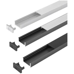Halemeier - ChannelLine D - Negro - L3M - Perfil de canal LED Halemeier - ChannelLine D - Negro - L3M - Perfil de canal LED