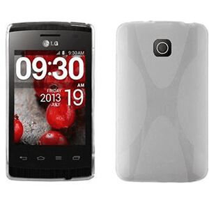 Cadorabo LG L1 II Weiß Dünne TPU Hülle - X-Line Design Cadorabo LG L1 II Weiß Dünne TPU Hülle - X-Line Design